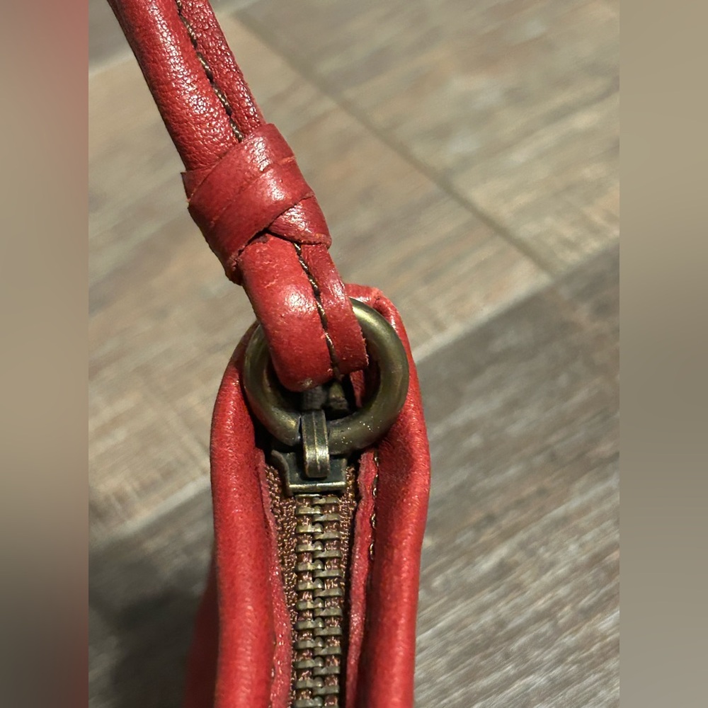 Lucky Brand red leather wristlet. Like new! - Picture 8 of 9